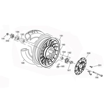 Voorwiel Benzhou YY50QT-45A zwart