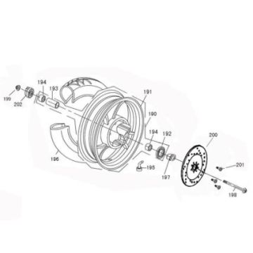 Voorwiel Benzhou ZN50QT-36 zwart