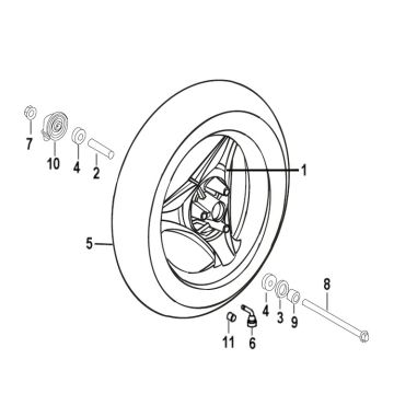 Voorwiel Generic Cracker 50 2-takt wit 2009 25