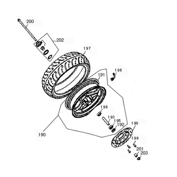 Voorwiel Iva Venti bruin