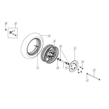 Voorwiel Kymco Like 125