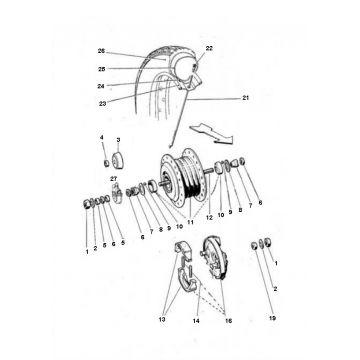 Voorwiel Puch Maxi