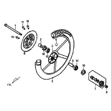 Voorwiel Sym Fiddle II