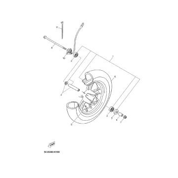 Voorwiel Yamaha Neo's 4-takt 2008→ partsproduct-Voorwiel-Znen-Aurora-4-takt