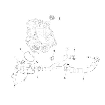 Waterpomp Piaggio MP3 300 HPE / 300 HPE Sport ABS Euro 5 2020-2022