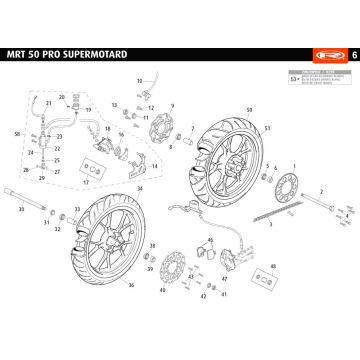 Voorwiel - Achterwiel Rieju MRT pro SM wit 2010 2-takt