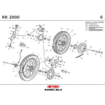 Voorwiel - Achterwiel Rieju RR castrol 2001 2-takt