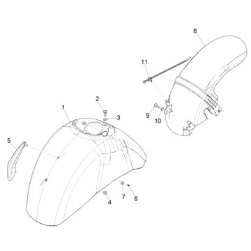Voorspatbord - Spatschermen Vespa GTS 125 IE ABS Euro 4 2019