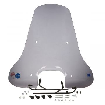Windscherm hoog smoke (73cm) type China Vespa S (vierkante koplamp)/AGM VXS/Riva 1 Sport/Benson S/Napoli S/Riva Sport/Touring S/Rivalux/Felice S/VXL/SXL/Lux S/Vespelini S Regia made in EU