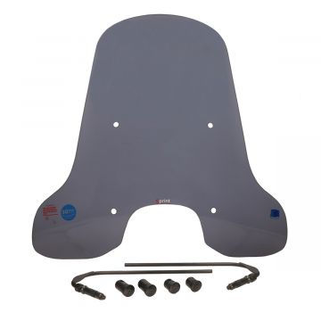 Windscherm hoog smoke (70cm)Vespa Sprint 50-125-150cc (zwarte beugelset) Regia made in EU