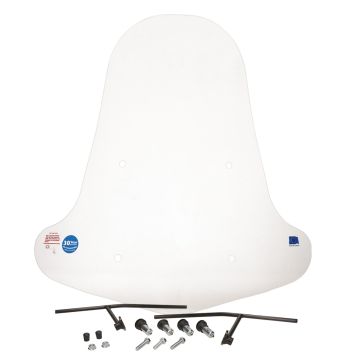 Windscherm hoog transparant AGM Goccia/Tomos bromfietsen met nieuwe type remhendels/lichtschakelaren Standard/De luxe/Quadro/Flexer Regia made in EU