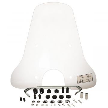 Windscherm hoog (73cm)Vespa LX 50-125-150cc met zwarte bevestigingsset