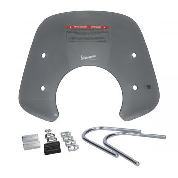 Windscherm laag smoke Vespa GTS/Super/ABS HPE Euro4/5 125i-300i 2016/<-10-2022 origineel 1B007200