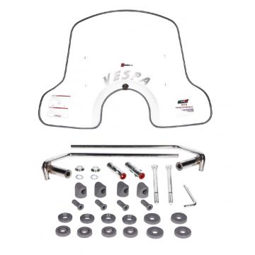 Windscherm medium transparant Vespa GTS 125-250-300 2003/ <-10-2022 Faco