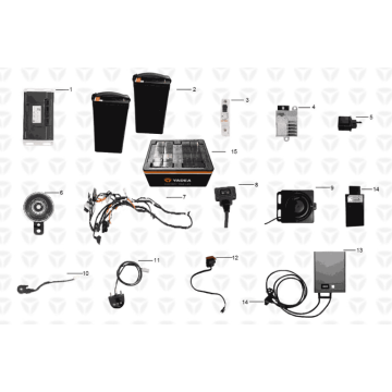 Kabelboom - Accu - Acculader  Yadea Y1S