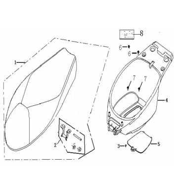 Zadel - Helmbak Generic Ideo 50 2-takt 2010 blauw 25 Zadel - Helmbak Generic Ideo 50 2-takt 2010 blauw 25