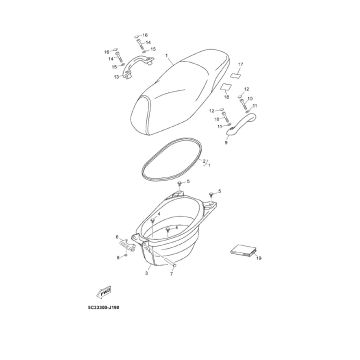 Zadel - Helmbak Yamaha Neo's 4-takt 2008→ partsproduct-Zadel--Buddybak-Znen-ZN50QT-11-4-takt