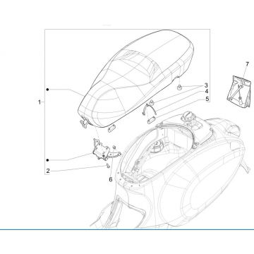 Zadel Vespa Primavera 125 3V IE ABS