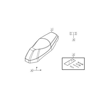 Zadel Kymco Agility 16+ 125 Mat Metallic Light Blue