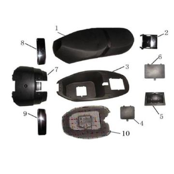 Zadel China LX antraciet