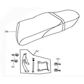 Zadel China Retro Extra zwart