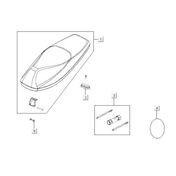 zadel Kymco Agility 12" 125 blauw