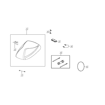 Zadel Kymco Agility Delivery 4-takt Euro 4 zwart