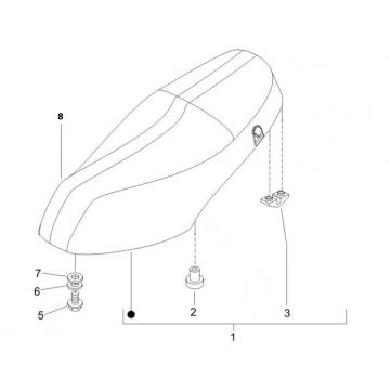 Zadel Piaggio Zip 2000 4-takt AC