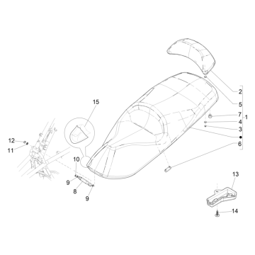 Zadel Piaggio MP3 350 Maxi Sport ABS Euro 4 2018-2020