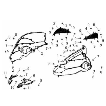 Motorschermen Generic Ideo 50 2-takt 2010 zwart 25