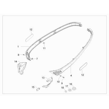 Zijskirts Vespa S 50 2-takt AC wit monte 544
