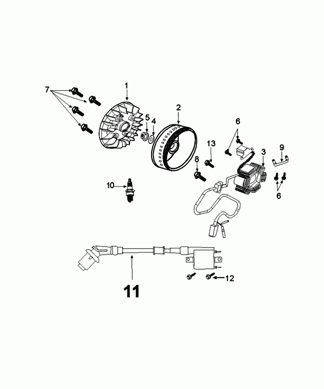 Ontsteking - Stator - Vliegwiel - Bobine - Bougie Peugeot Tweet Evo Euro 4
