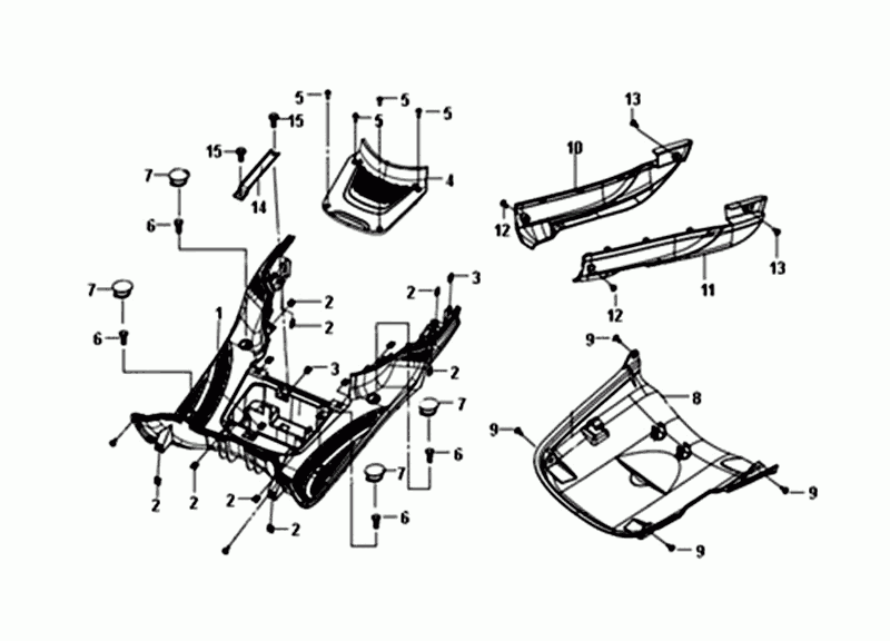 Voetplaat Framebekleding Sym Fiddle III red/white (R-086/WH-006)