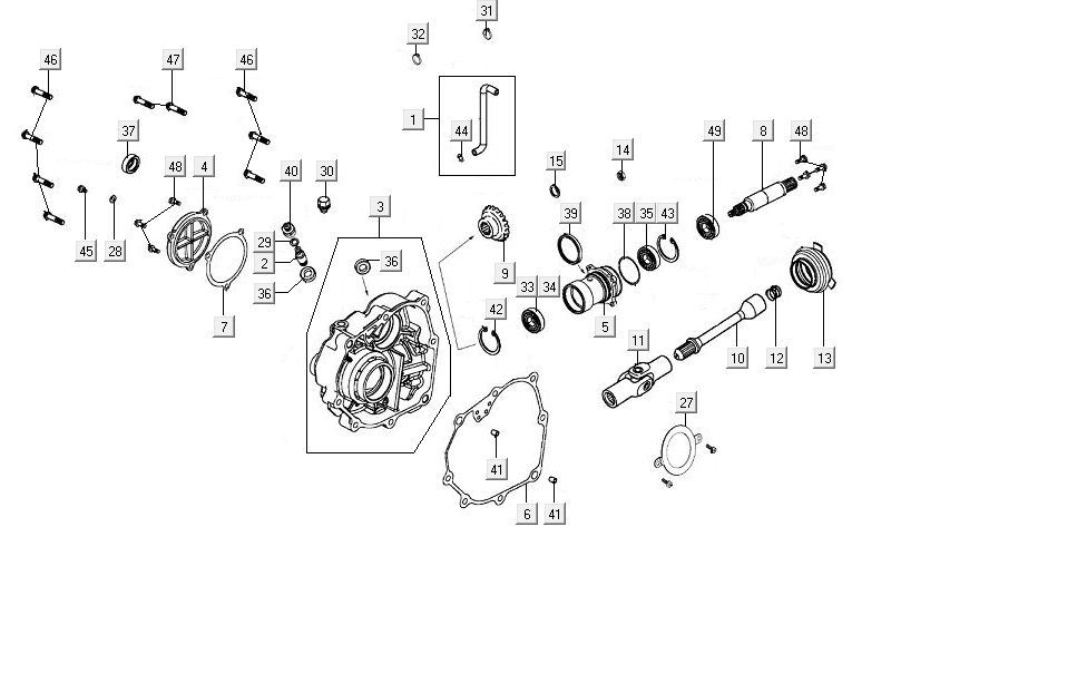 Aandrijfas Kymco MXU 150