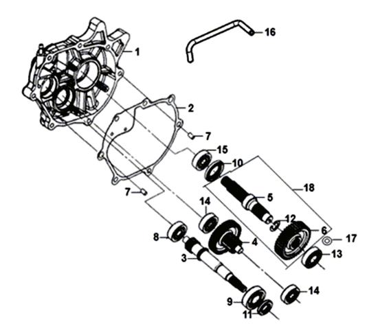 Aandrijfassen Sym Orbit III 125I E4