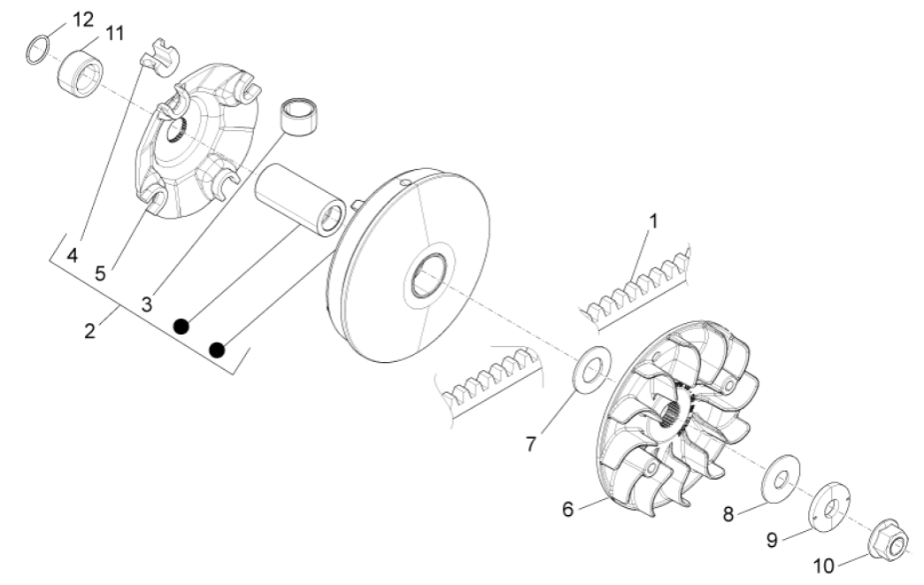 Variateur- V-snaar Piaggio MP3 350 Maxi Sport ABS Euro 4 2018-2020