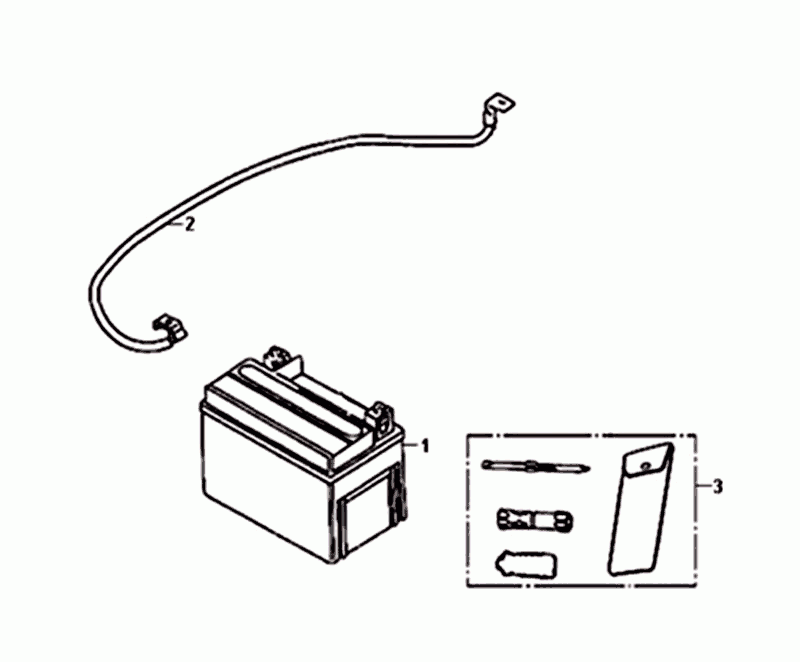 Accu - Gereedschapset Sym Orbit II Euro 4 Mat Gray