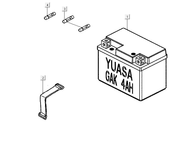 Accu Kymco City 16' 4-takt zwart