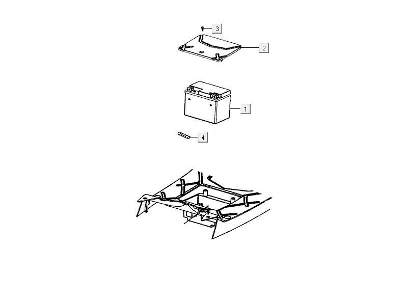 Accu Kymco Delivery 4-takt zwart