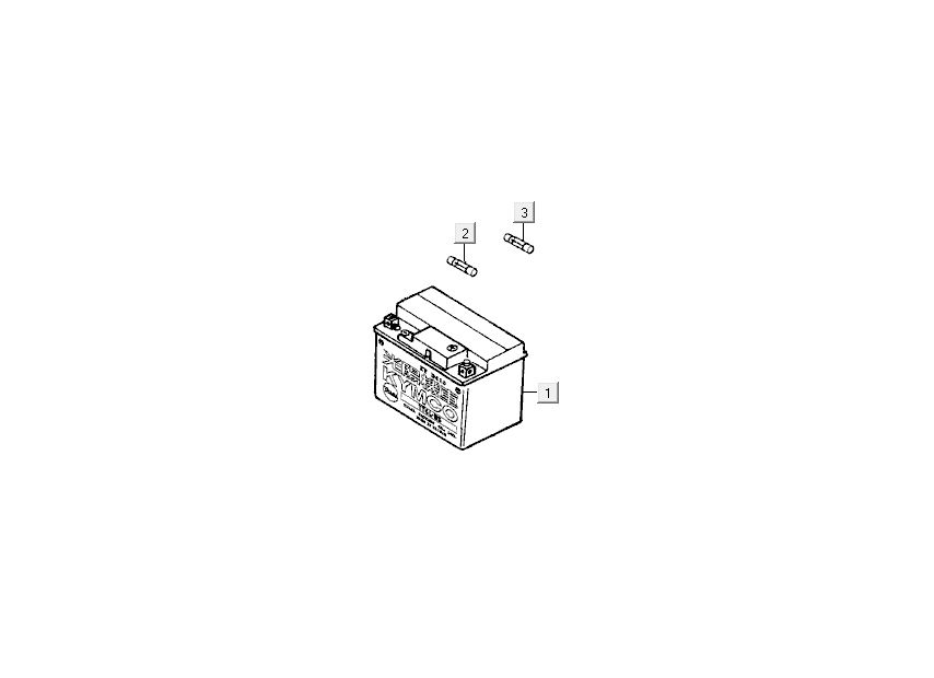 Accu Kymco Super9 50 2-takt AC 2000-2002 matzwart rood