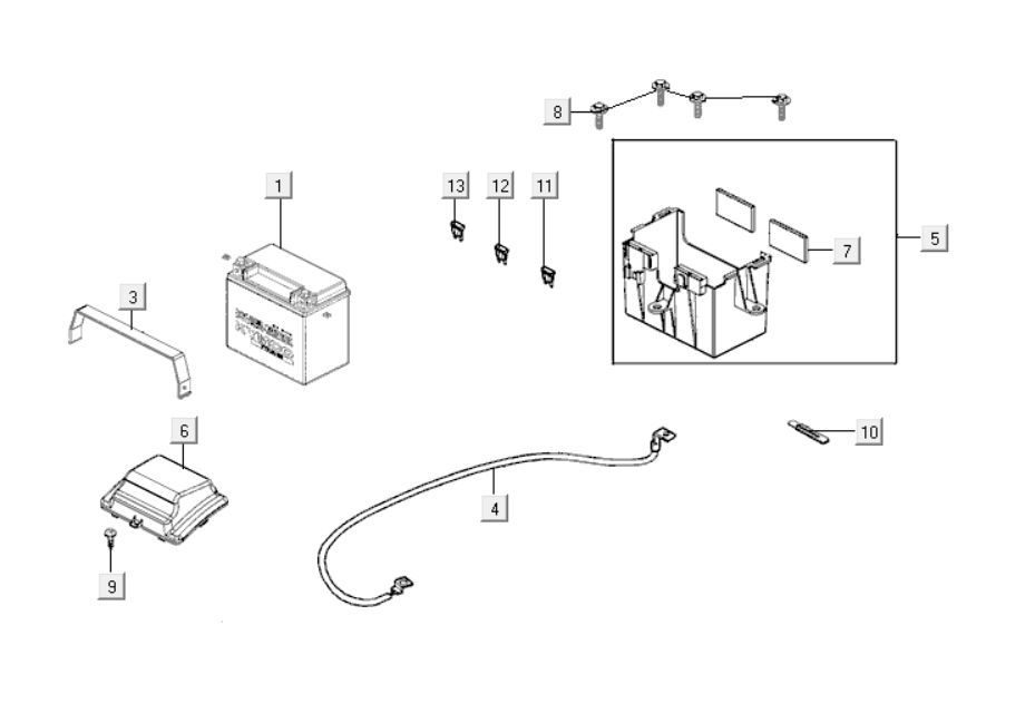 Accu Kymco Xciting 400i Geel