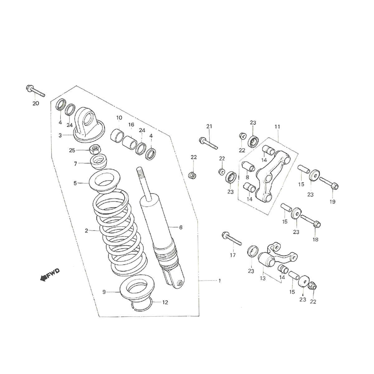 Schokbreker Honda MTX 50/ MTX 80