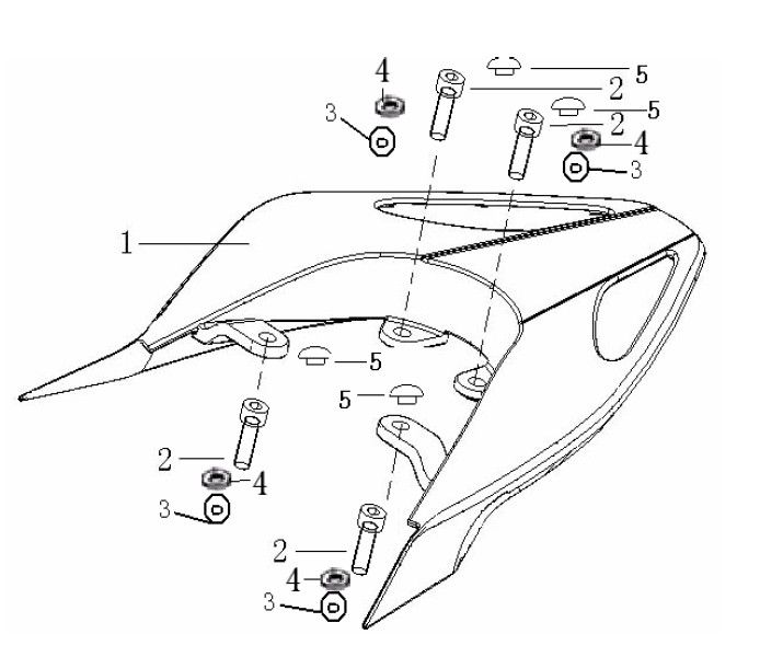 Achterdrager Generic Ideo 50 2-takt 2010 zwart