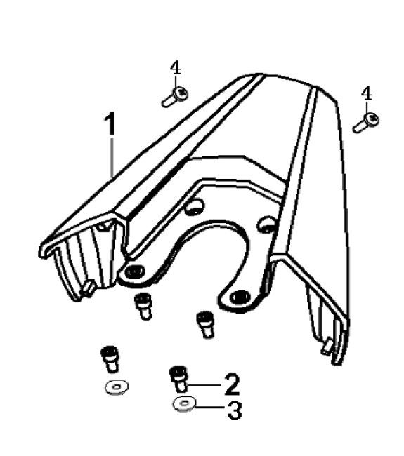 Achterdrager Generic Xor 50 2-takt 2009 geel