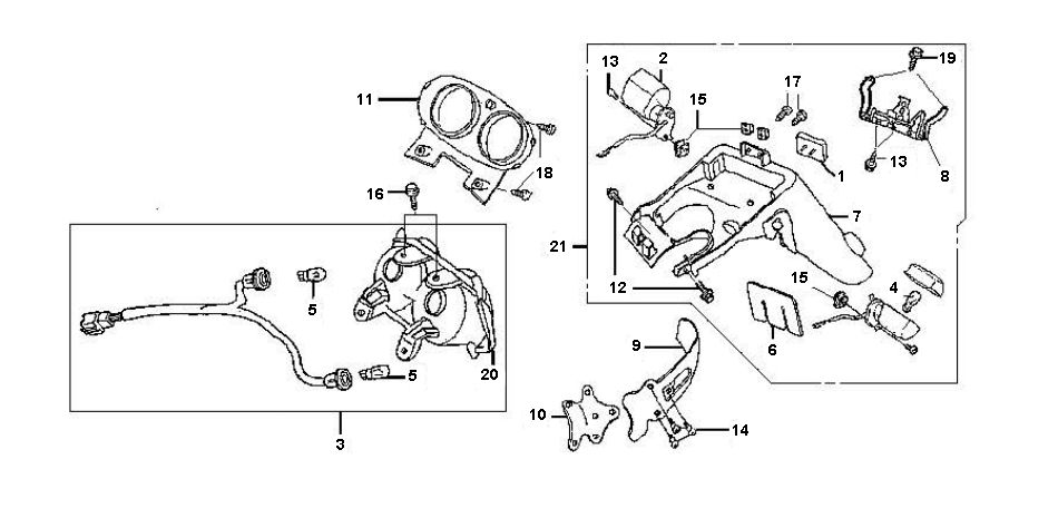 Achterlicht- Spatbord Sym Jet Euro-X 2-takt