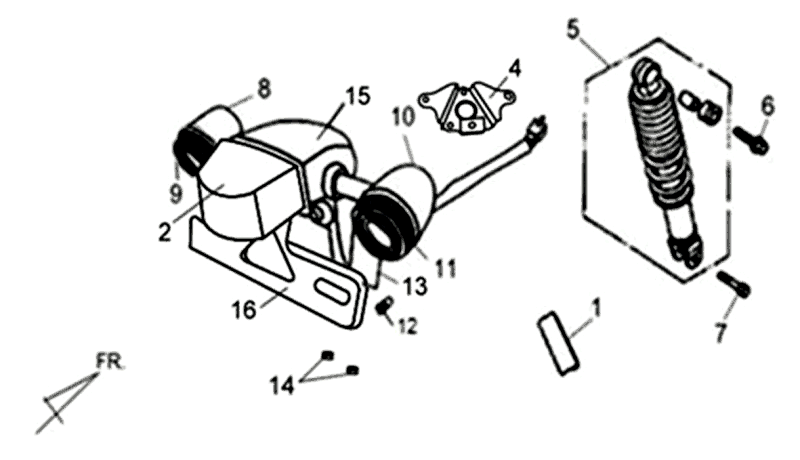 Achterlicht - Schokbreker Sym Allo (WH871) champagne