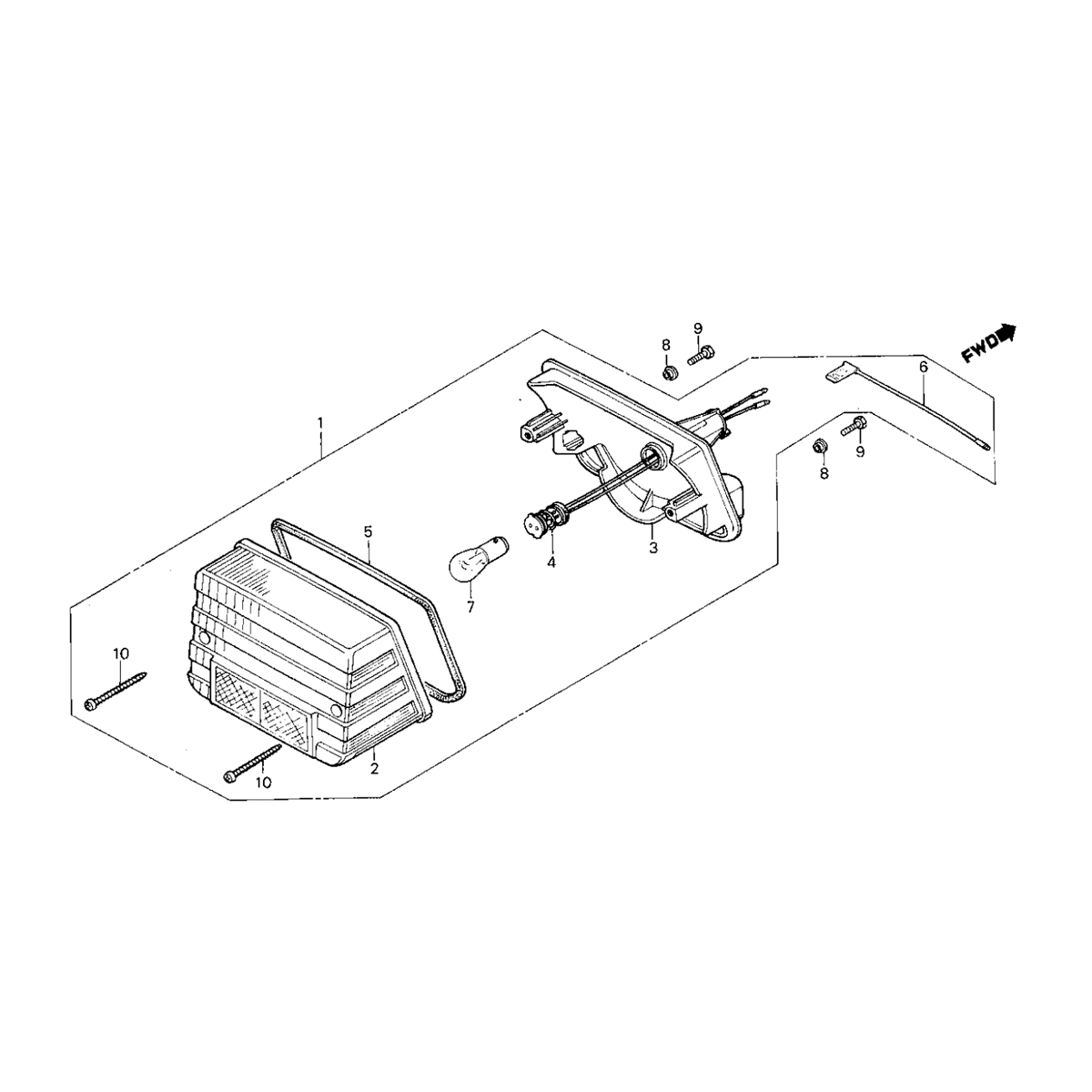 Achterlicht Honda MB50/MB80