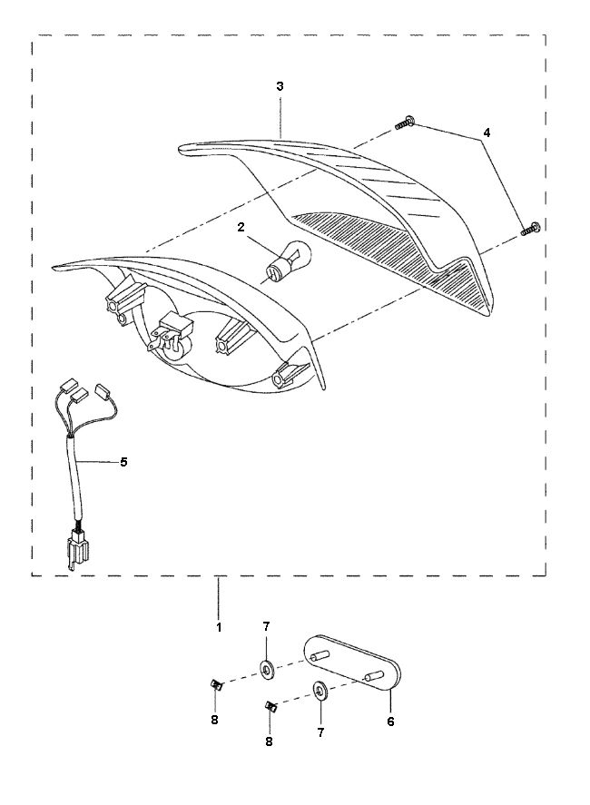 Achterlicht Yamaha Bw's 2-takt
