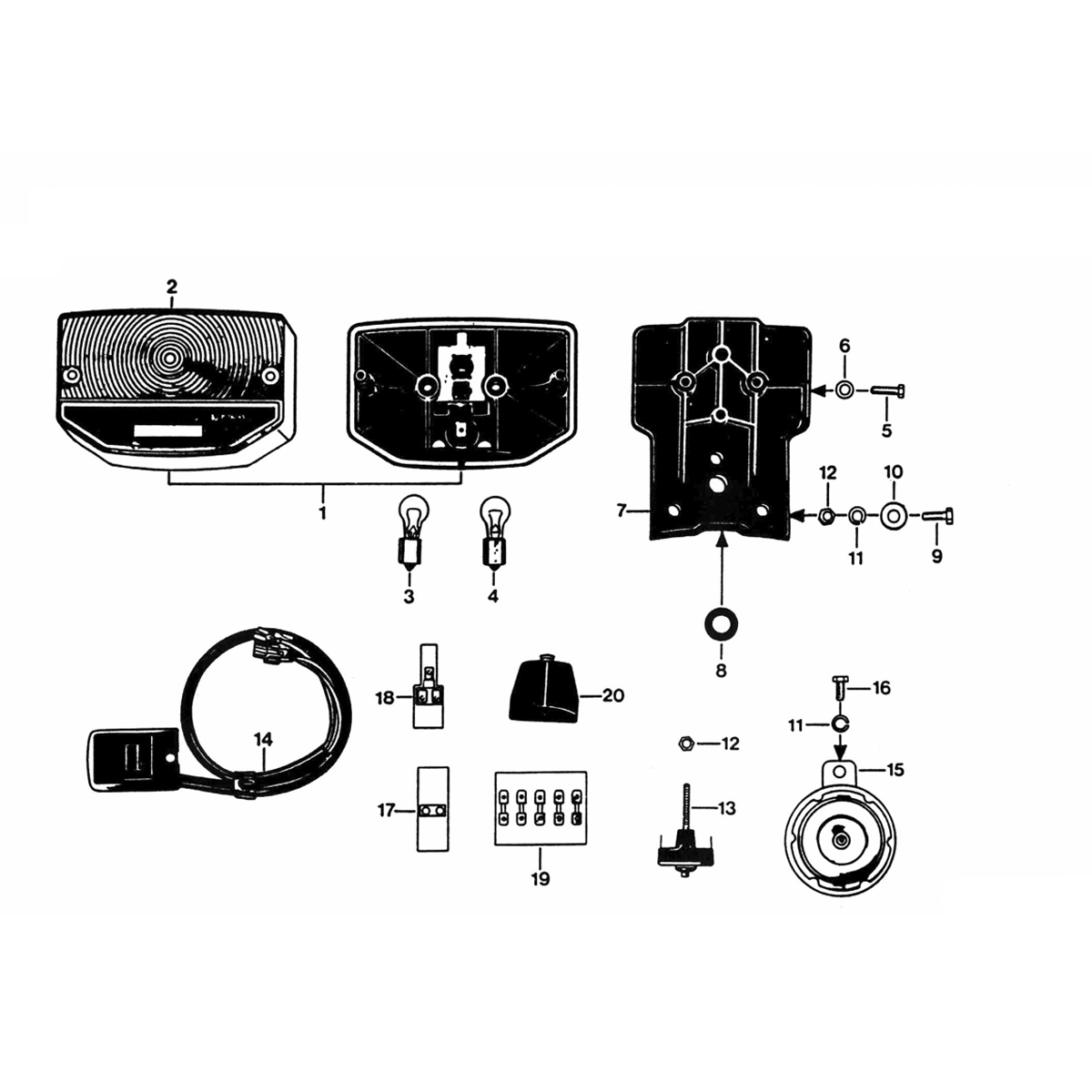 Achterlicht Zundapp KS 50 530-010, 011, 500