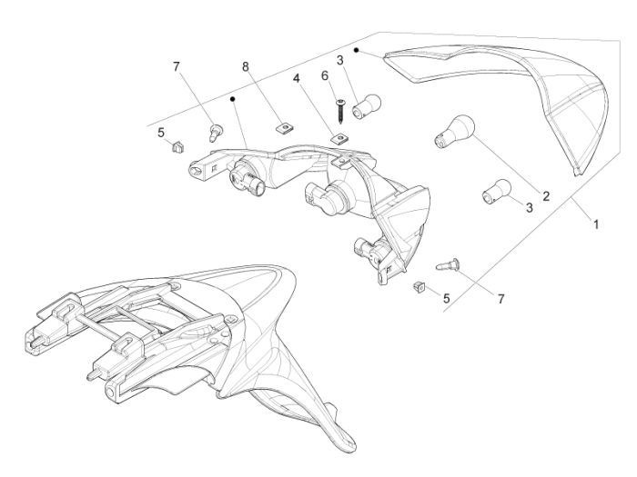 Achterlicht Piaggio Liberty 4-takt